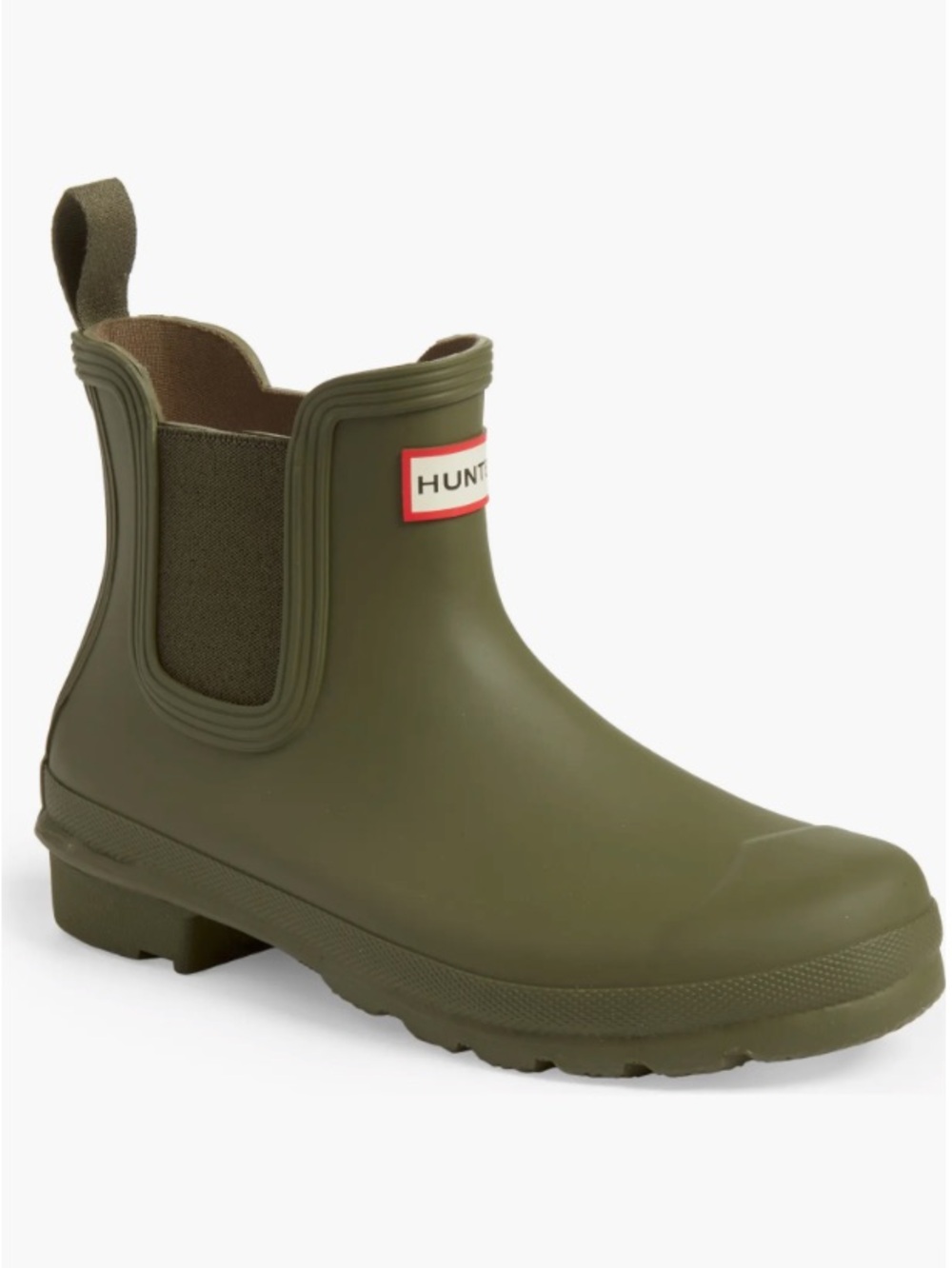 Hunter Short Chelsea Rain Boot - Olive Green NWOT